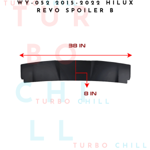 WY-052 2015-2022 HILUX REVO Spoiler B 38 inches wide 8 inches high black automotive exterior accessory.