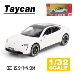LEO 1:32 Porsche Taycan Metal Diecast Alloy Toy Car Model Trucks For Kids Toys Vehicles Hobbies Collectio