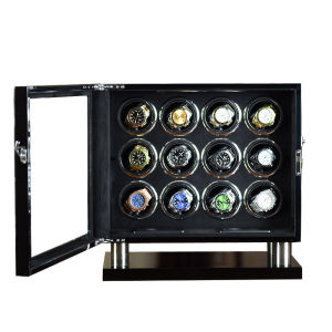 IBBETON High Quality Watch Winder For Automatic 12 Slot Watches with Mabuchi Motor LCD Touch Screen Safe Watches Storage Winding Case Safe Box