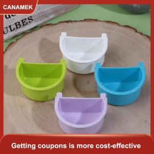 【CANAMEK 】 New 5pcs Bird Food Feeding Dish Easy To Install Bird Cage Feeder Bowl For Small Animals Budgie Parrot Parakeets Lovebirds