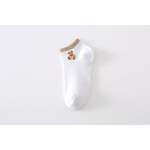 KS36 Kaos Kaki Wanita Motif Bear Beruang Kaos Kaki Pendek Fashion Semata Kaki