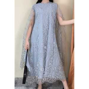 DERSS WANITA PANJANG DEWASA BURKAT KEBAYA MUTIARA MUSLIM + MASKER GAUN MEWAH BAHAN IMPORT ADEM YAMAN DI PAKAI KUALITAS ORY