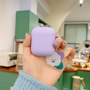 Hộp Đựng Ins Airpods 1/2 Cún Con Màu Tím Dễ Thương Với Con Chó Con Mặt Dây Chuyền Màu Vàng Mềm Trường Hợp Cho Airpods Trường Hợp Vỏ Bảo Vệ Chuyên Nghiệp Có Móc Vỏ Bảo Vệ Bằng TPU