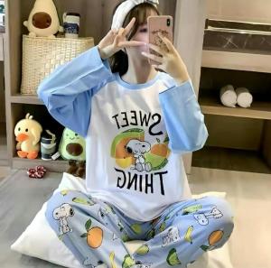Piyama Fashion Wanita: Baju Tidur & Santai Lengan Panjang