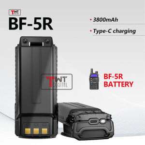 BaoFeng UV-5R Extended Battery BL-5 3800mAh Rechargeable UV5R Series Battery Type-C Fast Charging