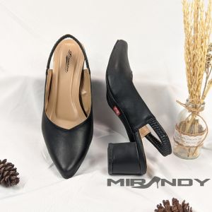 Mirandy Kayla Sepatu Wanita Sepaatu Bapau Mules Wanita heels 5cm