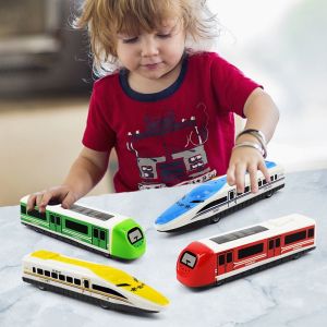 XUECHUANGYING Educational Pull Back Train High-speed Miniature Train Simulation Model Kids Gift Plastic Train Model Toy Decor
