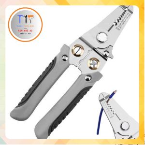 Kìm Tuốt Dây Đa Năng Thép CRV Cao Cấp  - Tay Cầm Chống Trượt Có Khóa An Toàn - Kim Khí AZ