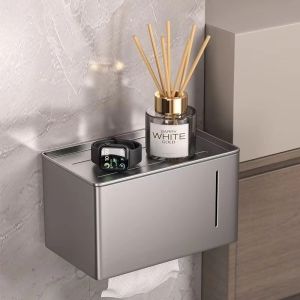 High end bathroom tissue box / toilet paper storage box / non perforated wall mounted roll paper box
