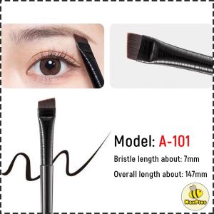 Eyes Makeup Brush Precise Detail Brush Blade Shape Oblique Head Eyeliner Eyebrow Brush 1Pc