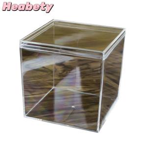 Heabety Square High Transparent Plastic Box Betta Breeding Box Mini Candy Slime Crystal Mud Packaging Box
