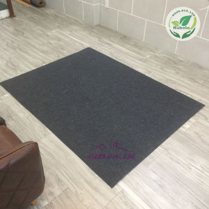 Tấm trải phòng khách thảm lót sàn phòng ngủ màu xám đen kích thước 150cm x 200cm Habolo