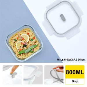 Citylife Glass Food Container Microwaveable Safe Airtight Air-Valve Lid BPA Free Lunch Box