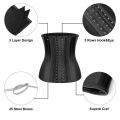Corset 25 Steel Boned Latex Waist Trainer Cincher Premium Slimming Shapewear Black Latex body shaper. 