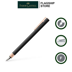 Faber-Castell Neo Slim Fountain Pen Black Matt Rose Gold Chromed Fine
