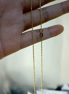 COD PAWNABLE 18K Saudi Gold Rope Chain Necklace(Lightweight) manipis)