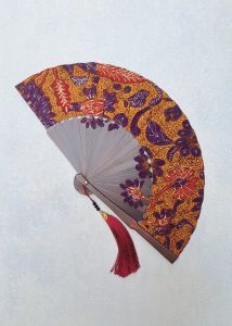 Kipas Batik 3N Tulis Lawas Model Polos Tambal Bilah Ukuran S 19 cm dengan Kotak Gratis dan Layanan Gravir Gratis