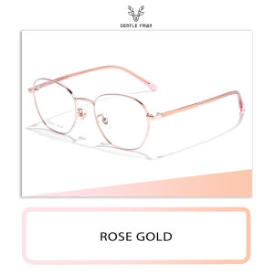 Gentle Fawn Frame Kacamata Lensa Plano Bisa Minus Style Kotak Oval Bahan Metal Bisa Minus Fashion Pria Wanita 66453
