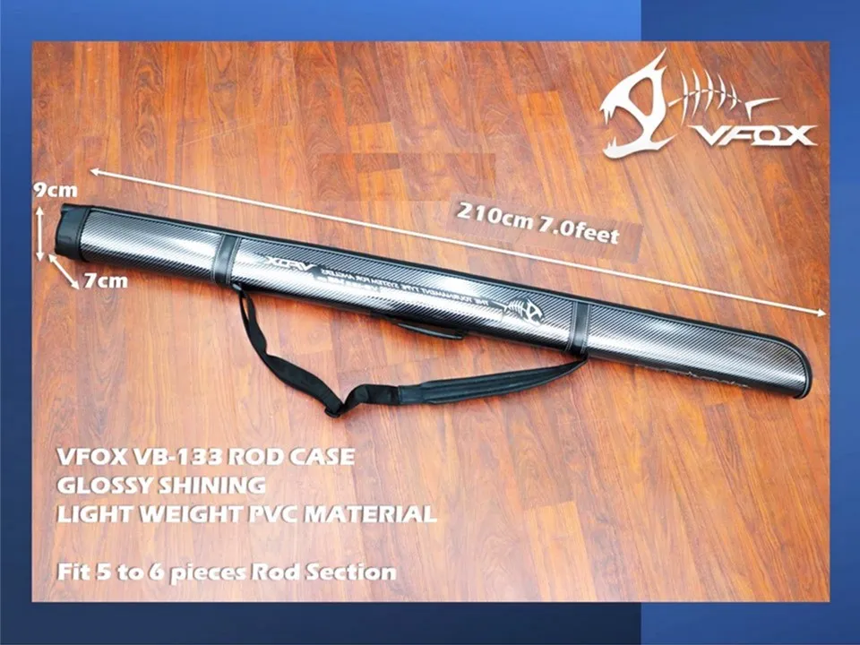 VFOX WEFOX (6.3 - 7.7 feet) Hard Rod Case (195cm - 235cm) Fishing Rod Bag  Fit 5 to 6 Rod Sections (Beg Joran Pancing)