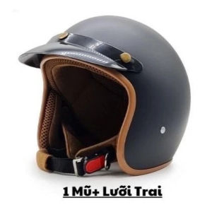DANSHOP Thời Trang - An Toàn Mũ bảo hiểm 3/4 đầu Helmets nhiều màu sắc thời trang cá tính Freesize (54-58cm) kèm kính Phi Công UV.