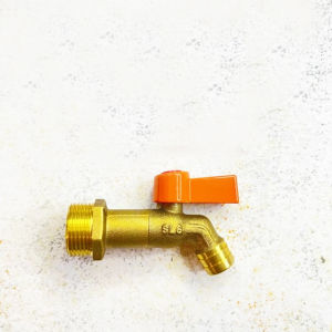Kran Tembok SOLIGEN E04 keran taman kuningan engkol pendek 1/2" & 3/4"inch
