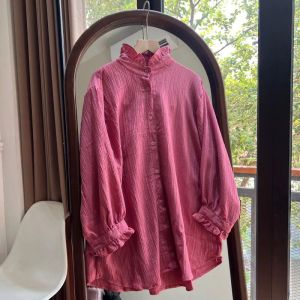 kemeja wanita sora top bahan lady crush lengan panjang ld120 / atasan wanita baby crush terbaru 2024