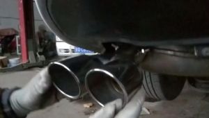 Car Muffler Tip Stainless Steel Pipe Chrome Trim Modified Exhause Tail pipe