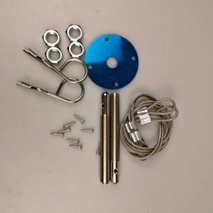 Engine Bonnet Lock Plate Kit Universal Car Hood Locking System Fixing Plate Pin Kit