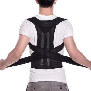 【ER】Adjustable Back Supporter Posture Corrector For Men Strong Support Lumbar Spine Back Enhance temperament Back Stretcher Sitting Posture Correction Belt