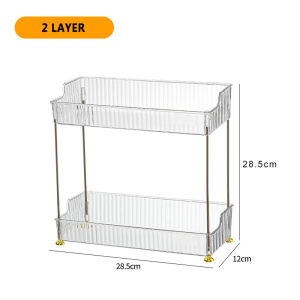 【SG STOCK】Acrylic Desktop Organiser Cosmetic Makeup Organizer Desktop Shelf Facial Product Storage Box Holder Skincare Mask Perfume Stationery Toiletries Earring Bathroom Kitchen