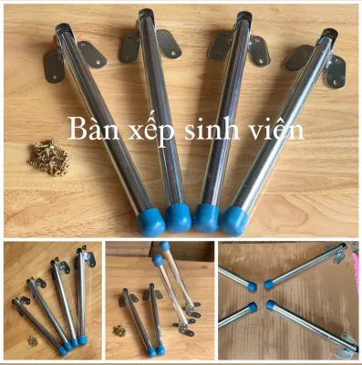 Chân bàn xếp ống cao 28cm ( 1 bộ 4 chân)