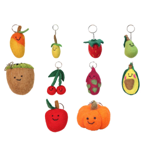 พวงกุญแจสักหลาดน้ำหนักเบารูปทรง3D กระเป๋าพวงกุญแจมีเสน่ห์มีสไตล์กระเป๋าเป้สะพายหลังสำหรับผู้หญิงและวัยรุ่นอินเทรนด์