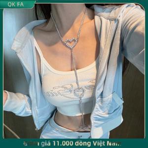 QK FA ✨ Mùa hè phụ nữ retro thư yếm thời trang Y2K không tay Slim Tank Top