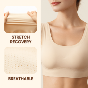 Japanese style seamless bra Set Womens Gathering Sports Bra Vest Non Trace Underwear