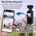 Camera hành trình chống nước Pocket 2 Pro, Camera Gopro 4K HD, Máy quay phim hành động xoay 270 độ. 
