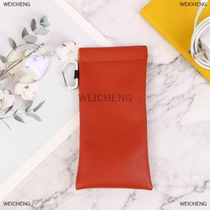 [COD] WEICHENG Soft PU Glasses Bag Sunglasses Case Carrying Bag Automatic Closed Eyewear Pouch Earphone Data Cable Storage Protective Cover