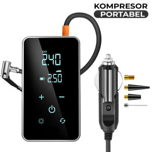 Kompresor Portable Touchscreen Plus Senter Praktis Compressor Air Modern Multifungsi 12V DQB-5