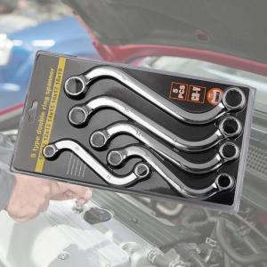 5 Pieces Practical S-Style Wrench Set Double-headed 12-Point Box Ends S-Shaped Wrench 10mm to 19mm S-Shaped Spanner