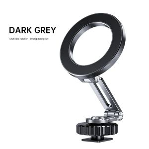 Phone Holder Magnetic 8 inch Portable TRIPLEDI TD1307 Camera Cold Shoe Extension Arm Tripod Travel Stand Aluminium 1/4 Screw Foldable Multi Interface For Samsung iPhone Xiaomi Android IOS