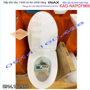 Nắp đậy cho bồn cầu liền khối LInax CF969 chính hãng cho C909-C900-C939-C959 nắp rơi êm bệt 1 khối dài 48cm chất lượng tốt