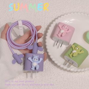 I-Phone Charger Protector Cover for I-Phone 13 12 11 Pro Max I-pad Mini 6 Pro 11 2021 I-pad Air 4 10.2 Cchoice Data Cable Protective Cover Cable Winder Mobile Phone Charger Head Anti Breaking