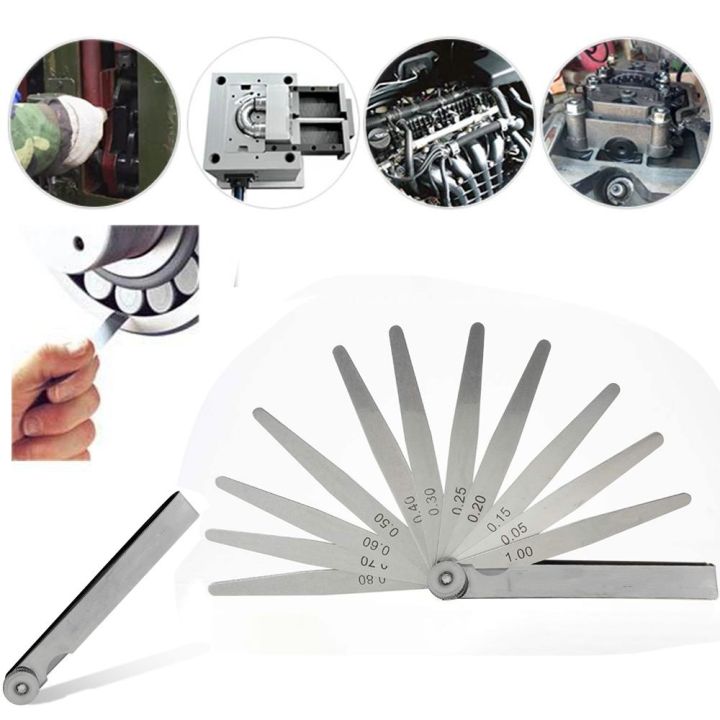 YIDIAN 17 Blades Removable Filler For Feeler Gauge Valve Shim Use