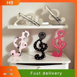 HB 2Pcs Cute Musical Note Hair Clip Sweet Side Clip INS Style Star Wave Point Music Notes Duckbill Clip Fashionable Hair Accessory