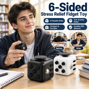 Six-Sided Stress Relief Toy Fidget Cube Spinner Sensory Desk Toy Handheld Fidget Gadget For Adults Kids Office School Travel
