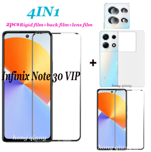 (4in1) for Infinix Note 30 VIP 2PCS full screen tempered glass Infinix Note 30 4G 5G tempered glass+1 lens film+1 back film Infinix Note 30 Pro