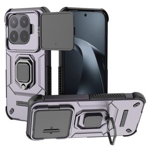 Armor Shockproof Slide Lens Protection Case For Xiaomi 17T 17 T Mi 17T Pro 5G Ring Stand Holder Bracket Case