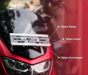 FRAMLESS PLATE NOMOR TEMPAT DUDUKAN PLAT NOMOR MOTOR UNIVERSAL
