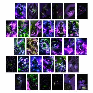 10/30PCS Purple Abstract Art Pictures Collage Kit Vintage Love Posters and Prints Painting Bedroom Dorm Study Decor Mural Teens