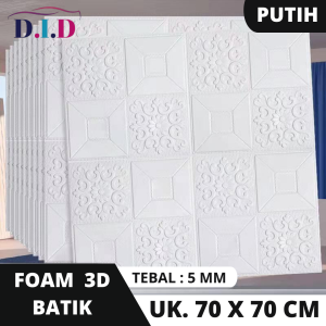 TERMURAH !! (PAKET 10 LEMBAR) WALLPAPER 3D BRICK FOAM BATIK (TEBAL 5 MM) (SUN FLOWER) + STICKER WARNA 70 X 70 CM WALLPAPER FOAM BATIK WARNA