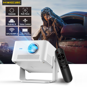 Magcubic HY450MAX 1100ANSI Android 14 Portable Outdoor Projector 1080P Auto Focus 8K Support WIFI6 Beam Mini Projector
